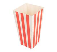 100 Pezzi - Contenitori Pop Corns 'Thepack Stripes' 2 L 8X11X20,5 Cm Bianco Cartone Ondulato Nano-Micro
