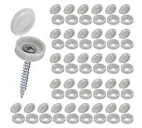 100 pezzi coperchi a cerniera plastica 6mm per viti M3 M4 M5 [grigio chiaro]