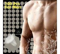 100 pezzi Copertura capezzolo per uomini, toppa monouso per il seno, toppa per il seno estiva, adesivi ultra sottili invisibili anti rigonfiamento del capezzolo, adesivi per il capezzolo sportivi per 