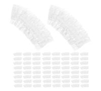 100 Pezzi Coprirecchie Monouso Impermeabili in Plastica | Leggeri e Facili da Indossare, per Ambiente Umido, Uso in Salone Professionale, Casa o Hotel