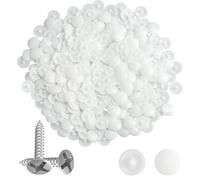100 Pezzi Coprivite Tappi di Bianche Rotondi a Forma di Croce in Plastica, Tappi a Scatto per Viti er il Montaggio a Parete e come Decorazione per Cucina