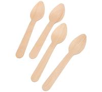 100 pezzi - Cucchiaini caffè 11 cm naturale legno