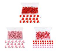100 Pezzi Cuore Push Pin Decorativi Puntine da Disegno Poster Mappa Lavori per