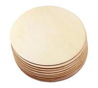 100 pezzi da 15-30 cm di cerchio rotondo in legno grezzo, fogli di compensato di pioppo grezzo, fette rotonde, dischi for artigianato, pittura fai da te, appendini for porte Per Intagliare(30pcs 15cm)