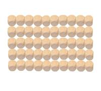 100 Pezzi Dadi di Legno Vuoti 16mm, Sei Facce, Angoli Arrotondati | Finitura Naturale Superficie Liscia, per Giochi da Tavolo e Didattica Matematica in Classe