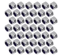 100 Pezzi Dado Autobloccante M5 in Nylon e Acciaio 304, Argento | Fissaggio Manuale, per Bulloni e Macchinari di Precisione, Ricambio per Riparazioni e Manutenzione