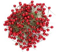 100 pezzi decorazioni da appendere frutti di bacche rosse/ciliegia per decora...
