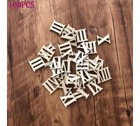 100 Pezzi Decorazioni da Parete in Legno con e Lettere Miste per Natale, Capodanno, Ringraziamento, Halloween - Addobbi Festivi, Accessori per Feste, Idee Creative per