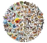 100 pezzi di adesivi con dinosauri, adesivi con dinosauri retrò, set di adesivi con dinosauri, adesivi per bagagli, skateboard, laptop, tazza, computer