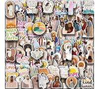 100 pezzi di adesivi cristiani ispirazionali, adesivi con versi biblici di Gesù per bottiglie d'acqua, computer portatile, diari, impermeabili, regali religiosi di fede per la domenica scuola per