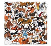 100 pezzi di adesivi in vinile cavalli cartone animato divertenti per computer portatile, skateboard, scrapbooking, valigia, auto, bagagli, telefono, moto, impermeabili, alla moda, carini, per