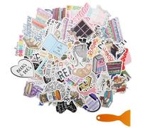 100 pezzi di adesivi per la lettura, adesivi vintage, decorazione del libro con raschietto, graffiti positivi, motivazionali, impermeabili per studenti, insegnanti, bottiglie d'acqua