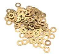 100 pezzi di anelli di tenuta con rondella piatta in ottone dorato M4, diametro esterno 9-10 mm, spessore 0,5-1 mm(M4x10x1mm)