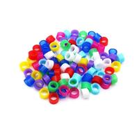100 pezzi di anelli per zampe di uccelli in plastica, diametro interno 2-6 mm, anello per zampe di uccelli canarini, pappagalli,2 mm