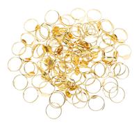 100 pezzi di anello fai -da -te spazzolini anelli regolabili anelli vuoti