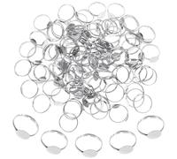 100 pezzi di anello fai -da -te spazzolini anelli regolabili anelli vuoti