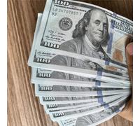 100 pezzi di banconote finte da un dollaro con elastici, accessorio per banca/supermercato/finanza, giocattolo di valuta estera 100 fogliCarta tessile