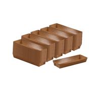 100 pezzi di barchette di carta per alimenti, vassoi carta kraft per panini,