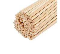 100 pezzi di bastoncini di legno rotondi - Diametro 6-10 mm, Lunghezza 200 mm, bastoncini artigianali fai da te for artigianato(8x200mm)