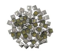 100 pezzi di borchie quadrate in rame, strass in metallo hotfix for vestiti, borchie piatte, rivetti termoadesivi, accessori punk fai da te, scarpe/cappelli(10MM Square Black)