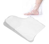 100 pezzi di calzini usa e getta in plastica per pedicure dei piedi, trattamento termale con cera di paraffina, fodere da bagno in cera di paraffina per piedi, calzini trasparenti