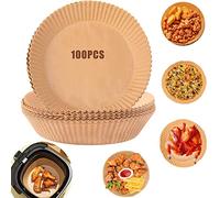 100 pezzi di carta da forno Airfryer, antiaderente, monouso, carta pergamena, impermeabile, resistente all'olio, friggitrice ad aria calda, carta da forno in carta, accessori Airfryer per Baking