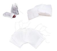 100 pezzi di carta, sacchetti filtro da tè, infusore usa e getta con coulisse borsa per infusore per tè vuota per cucinare, tè, caffè, spezie (6 x 8 cm)