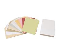 100 Pezzi di Cartoncino di Carta, 15x10 Cm Cartoncino Perlato Ad Angolo Tondo Duro di Consistenza Naturale Carta per Timbri in Gomma per Buste per Inviti