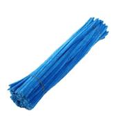 100 pezzi di ciniglia colorata, tubo, detergente fatto a mano, forniture for l'artigianato fai da te per Artigianato Decorazion(DeepLakeBlue 100pcs)