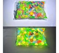 100 pezzi di ciottoli fosforescenti, pietre luminose in resina per paesaggi, sentieri da giardino, piante in vaso, parchi, decorazioni per acquari, 100 pezzi misti