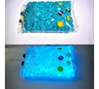 100 pezzi di ciottoli fosforescenti, pietre luminose in resina per paesaggi, sentieri da giardino, piante in vaso, parchi, decorazioni per acquari, -100 pezzi-blu