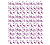 100 pezzi di clip per raccoglitore in metallo a forma di pesca, piccole e carine clip per carta con disegni animati e coda lunga, clip per raccoglitore da ufficio dal forte potere (Viola)