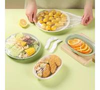 100 pezzi di coperchi elastici monouso in plastica per ciotole: soluzione definitiva per la conservazione degli alimenti per ciotole, sacchetti e altro ancora