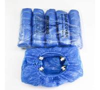 100 pezzi di copriscarpe monouso, blu, a forma di T in plastica, impermeabili, compatibili con distributore automatico di copriscarpe per stivali, adatti per casa, ufficio, negozio, hotel