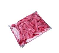 100 pezzi di cuffia da doccia elastica a forma rete impermeabile for capelli bellezza trasparenti Per La Casa,E Il Viaggio(Pink)