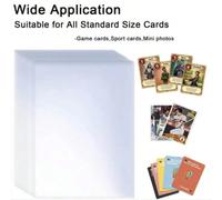 100 pezzi di custodie trasparenti per carte da gioco, protezione chiara, porta carte per giochi da tavolo Pokemon, raccoglitore di carte d'identità e buste foto 200 pezzi,500 pezzi,100 pezziPET