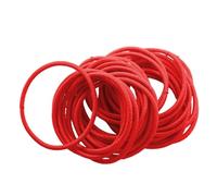 100 Pezzi Di Elastico Rosso, Anello Per Capelli Fisso A Coda Di Cavallo, Elastico Semplice E Raffinato Per Ragazze, Anello Per Capelli Elastici, Accessori Lei L'Acconciatura.