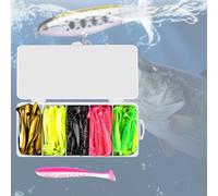 100 pezzi di esca morbidi esca portatili artificiali per gli accessori per