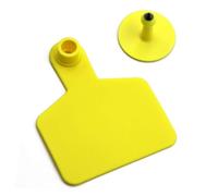 100 pezzi di etichette auricolari vuote, grandi etichette per bovini in TPU,anti-sbiadimento e resistenti al freddo,convenienti per l'identificazione del bestiame e la gestione di yellow large100pcs