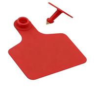 100 pezzi di etichette auricolari vuote, grandi etichette per bovini in TPU,anti-sbiadimento e resistenti al freddo,convenienti per l'identificazione del bestiame e la gestione di b rosso small200pcs