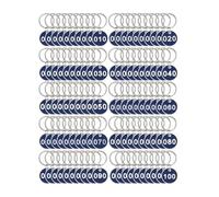 100 pezzi di etichette numerate numero 1-100 100-200 for timbri rotonde marcatura in metallo identificazione appendere(100-200)