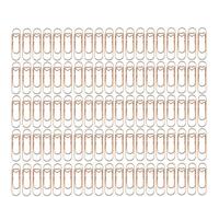 100 pezzi di fermagli for quaderni a forma cuore, porta-pagina creativi for segnalibri, for penne in metallo for diari, planner, forniture for ufficio Per Memo, Carta, Biglietti(Rose Gold-100PCS)