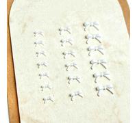 100 pezzi di fiocchi colorati in resina per decorazioni nail art, mini fiocchi carini, ciondoli per unghie per fermagli per capelli fai da te, accessori per unghie, bianco mi