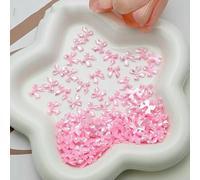 100 pezzi di fiocchi di nastro color perla per nail art, strass perlati, bianchi e rosa, fiocchi lucidi, ciondoli, gioielli, papillon, accessori per saloni di bellezza - A4