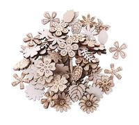 100 pezzi di foglie di fiori in legno naturale per ornamenti creativi in legno appeso fotografia puntello Natale decorazione della casa fustellatura parole per la creazione di biglietti