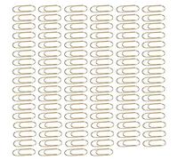 100 pezzi di graffette dorate piccole, graffette per pianificatore con scatola di immagazzinaggio segnalibro forniture di cancelleria per ufficio, matrimonio, casa (Gold Plated)
