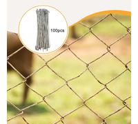 100 Pezzi Di Legacci Per Recinzione A Maglie Di Catena, Fili Di Metallo Per