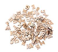 100 pezzi di legno abbellimento lettere scrapbooking cardmaking artigianato Jean bottoni perni di ricambio