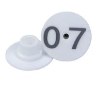 100 pezzi di marchi auricolari, colori vivaci, numero bestiame 01-100, accessori for la marcatura delle orecchie for suini, pecore, capre e animali(White)