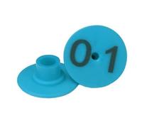 100 pezzi di marchi auricolari, colori vivaci, numero bestiame 01-100, accessori for la marcatura delle orecchie for suini, pecore, capre e animali(Blue)